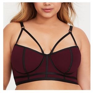 Torrid Purple Mesh Longline Bralette